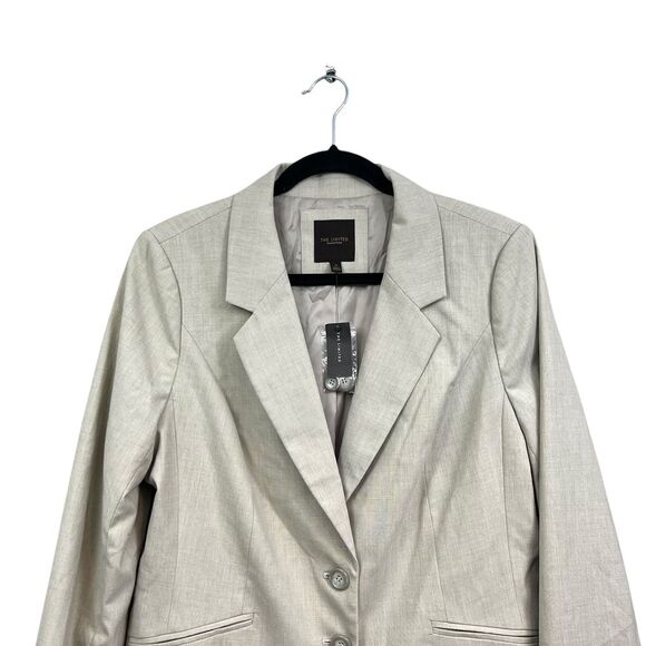 The Limited Collection Womens Blazer Suit Two Button Lined Vented Beige Sz 14 - Picture 2 of 6